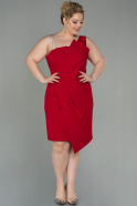 Миди Вечернее Платье Большого Размера красный ABK1680