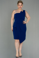 Миди Вечернее Платье Большого Размера Ярко-синий ABK1680