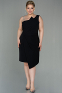Миди Вечернее Платье Большого Размера Черный ABK1680