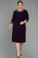 Миди Вечернее Платье Большого Размера Пурпурный ABK1622