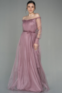 Длинное Вечернее Платье Пудровый ABU2980