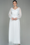 Длинное Вечернее Платье Белый ABU2981