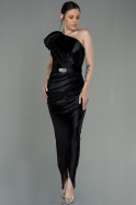 Длинное Вечернее Платье Черный ABU2982