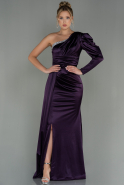 Длинное Вечернее Платье Тёмно-пурпурный ABU2935