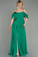 Длинное Шифоновое Вечернее Платье зелёный ABU2929