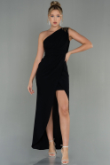 Длинное Выпускное Платье Черный ABU2999