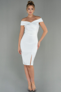 Короткое Платье На Приглашение Белый ABK1572