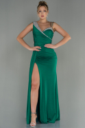 Длинное Вечернее Платье Изумрудно-зеленый ABU3000