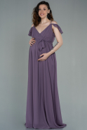 Длинное Вечернее Платье Для Беременных Пыльно-розовый ABU756