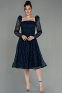 Миди Ночное Платье Темно-синий ABK1651