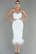 Миди Пригласительное Платье Белый ABK1711