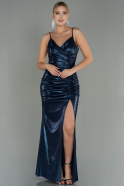 Длинное Выпускное Платье Русалка Темно-синий ABU3065