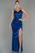 Длинное Выпускное Платье Русалка Ярко-синий ABU3065