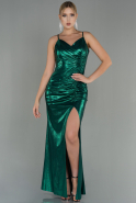 Длинное Выпускное Платье Русалка Изумрудно-зеленый ABU3065