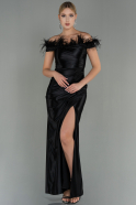 Длинное Вечернее Платье Черный ABU2957
