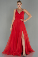 Длинное Вечернее Платье красный ABU3070
