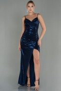 Длинное Выпускное Платье Темно-синий ABU3057