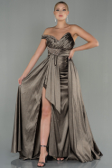 Длинное Вечернее Платье Капучино ABU2991
