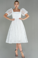Миди Пригласительное Платье Белый ABK1724