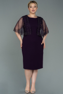 Миди Вечернее Платье Большого Размера Пурпурный ABK1662