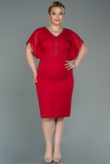 Миди Вечернее Платье Большого Размера красный ABK1626
