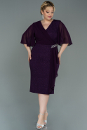 Миди Вечернее Платье Большого Размера Пурпурный ABK1703