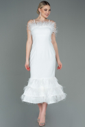 Длинное Ночное Платье Белый ABU3079