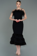Длинное Ночное Платье Черный ABU3079