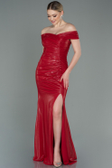 Длинное Выпускное Платье красный ABU3087