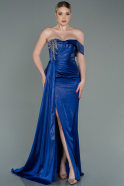 Длинное Вечернее Платье Ярко-синий ABU2958