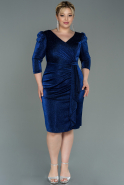 Миди Вечернее Платье Большого Размера Ярко-синий ABK1731