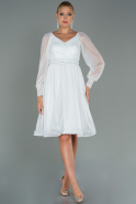 Миди Пригласительное Платье Белый ABK1227