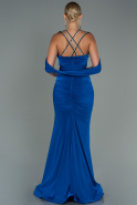 Длинное Выпускное Платье Ярко-синий ABU3101
