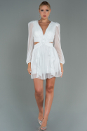 Короткое Платье На Приглашение Белый ABK1743