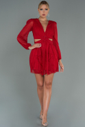 Короткое Платье На Приглашение красный ABK1743