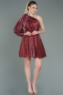 Короткое Платье На Приглашение Пыльно-розовый ABK1746