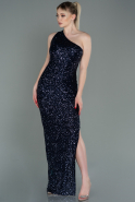 Длинное Платье С Чешуйчатым Узором Тёмно-пурпурный ABU3119