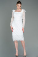 Миди Пригласительное Платье Белый ABK1749