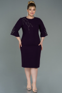 Миди Вечернее Платье Большого Размера Пурпурный ABK1754