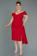 Миди Вечернее Платье Большого Размера красный ABK1751