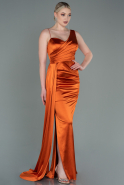 Длинное Выпускное Платье Оранжевый ABU2373