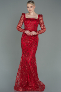 Длинное Вечернее Платье красный ABU3140