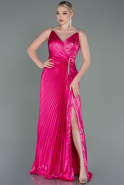 Длинное Выпускное Платье Русалка розовый ABU2909