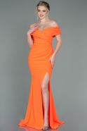 Длинное Вечернее Платье Оранжевый ABU3156