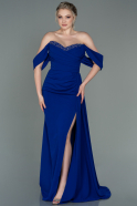 Длинное Вечернее Платье Ярко-синий ABU2823