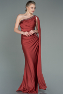 Длинное Вечернее Платье Цвет корицы ABU2663