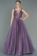 Длинное Вечернее Платье Лавандовый ABU2278