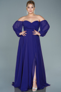 Большое Шифоновое Вечернее Платье Пурпурный ABU2597