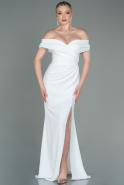 Длинное Вечернее Платье Белый ABU3156