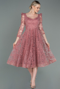 Миди Пригласительное Платье Пыльно-розовый ABK1668